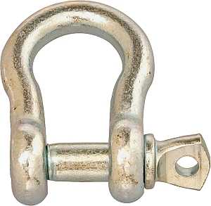 Anchor Shackle, 3/8 in Trade, 1000 lb Working Load, Carbon Steel, Zinc