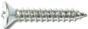 Screw, 100 PK, #8 Thread, 1 in L, Coarse Thread, Flat Head, Phillips Drive, Sharp Point