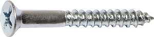 Screw, #10 Thread, 1-1/2 in L, Coarse Thread, Flat Head, Phillips Drive, Sharp Point, Steel, Zinc